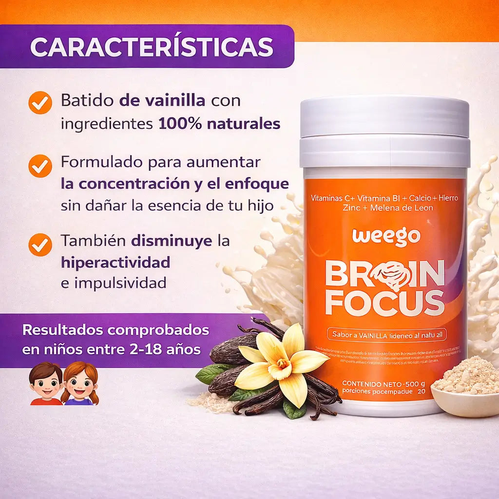 Brain Focus 500mg Concentración para tus hijos